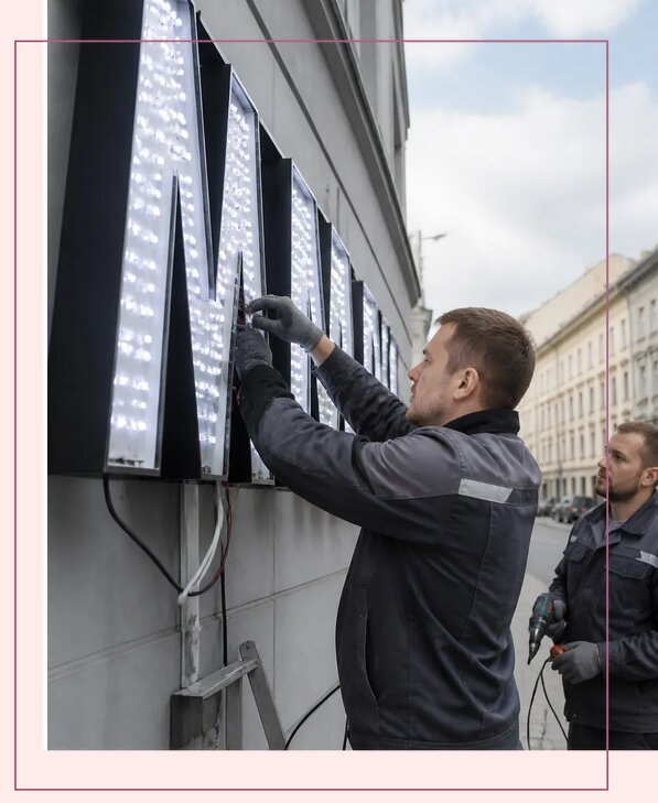 Изготовление и монтаж светодиодных LED вывесок в Саранске