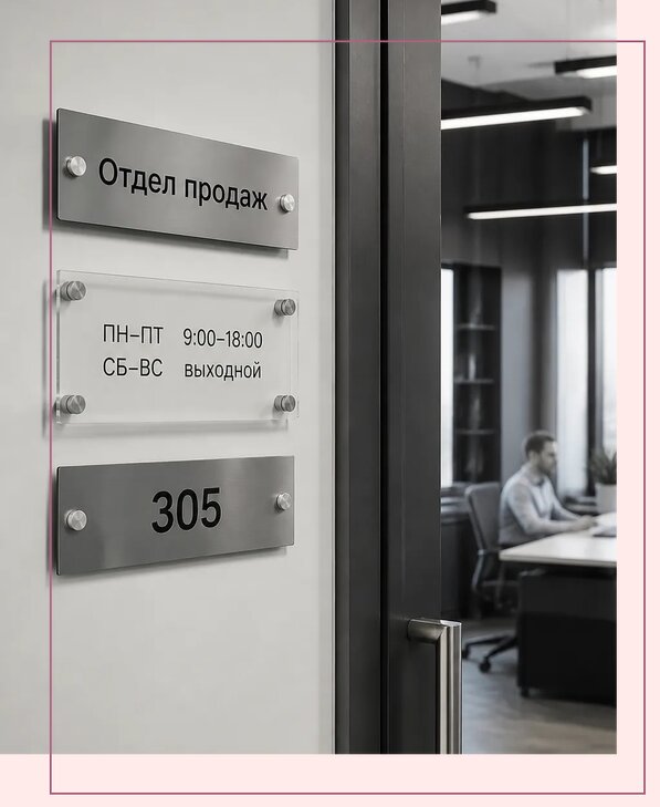 Офисные таблички на дверь в Саранске по цене от 5163 р. | Аванза-Срн